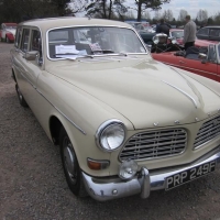 Volvo 120 Estate in the car park which was for sale